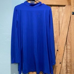 Lane Bryant long sleeved swing top. Royal blue. 18/20